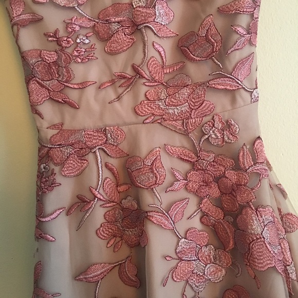 Pink Floral Dress with Tie Up Back - Picture 3 of 3